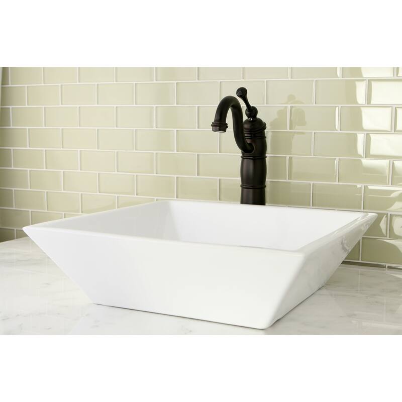 Parisan White Vitreous China Vessel Lavatory Sink