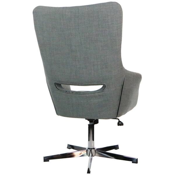 Shop Hanover Carlton Wingback Stationary Office Chair In Gray With