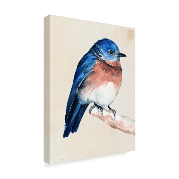 Jennifer Paxton Parker 'Little Bird On Branch I' Canvas Art - Overstock ...