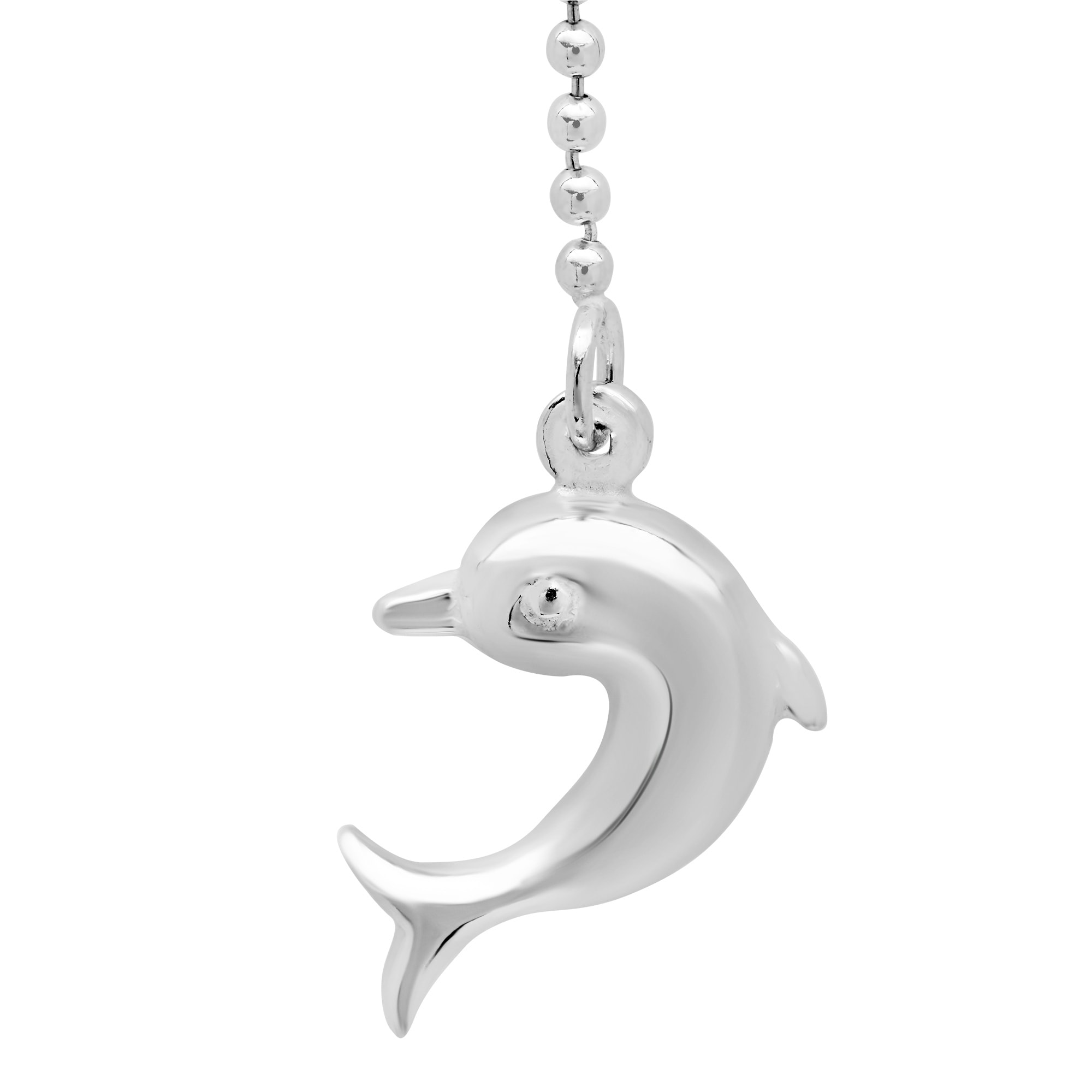 Sterling Silver Dolphin Charm Link Anklet 9 1//2 Inch