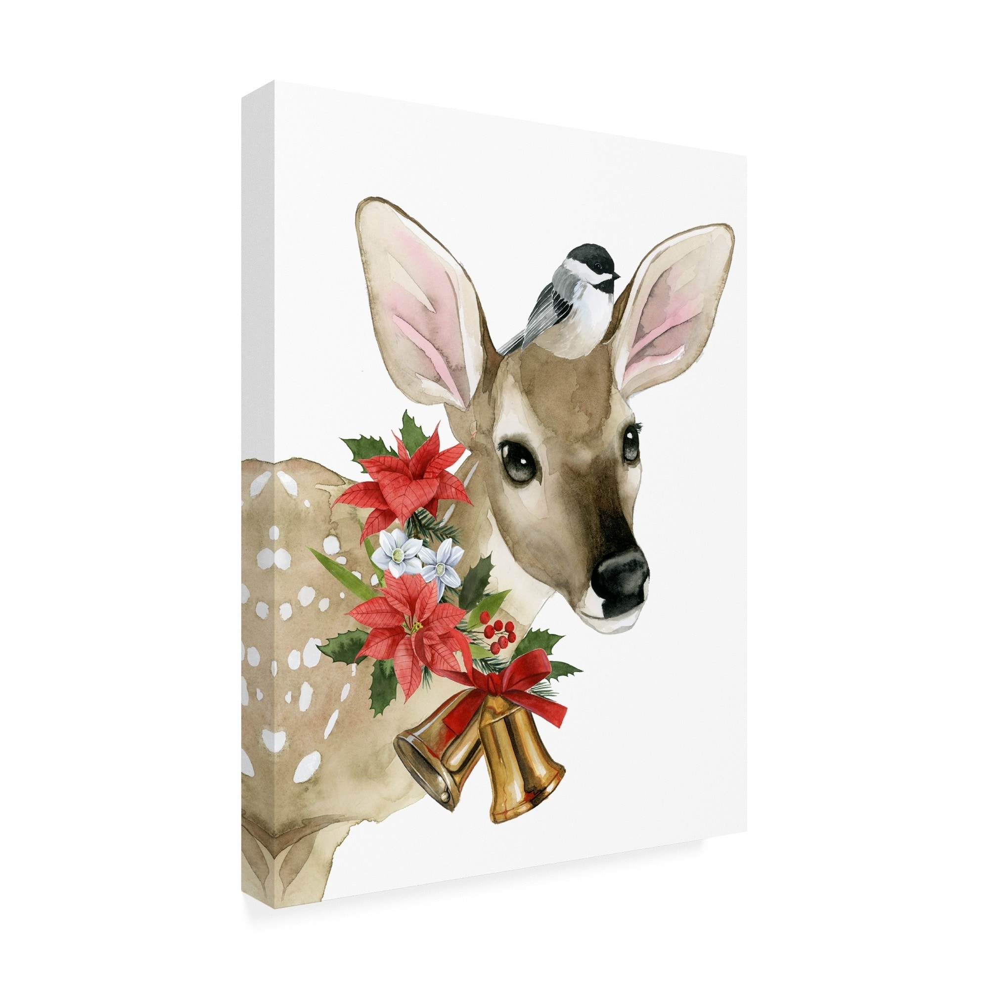 Grace Popp 'Deer Christmas I' Canvas Art