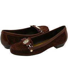 AK Anne Klein Newlan Chocolate Suede Flats   Size