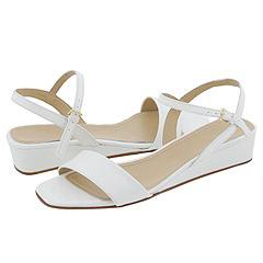 Prari Bertha White Patent Sandals