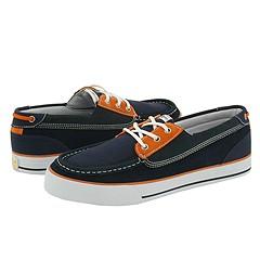 Phat Farm Gallaby Boat Navy/ Orange Slip ons   Size 12 D