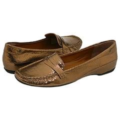 Circa Joan & David Vali Bronze Reptile Loafers