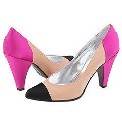 Marc by Marc Jacobs 684933 Black/Flesh/Fuxia Satin Pumps/Heels