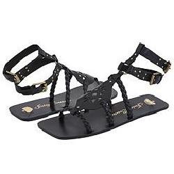 Juicy Couture Jackie Black Soft Vacchetta Sandals