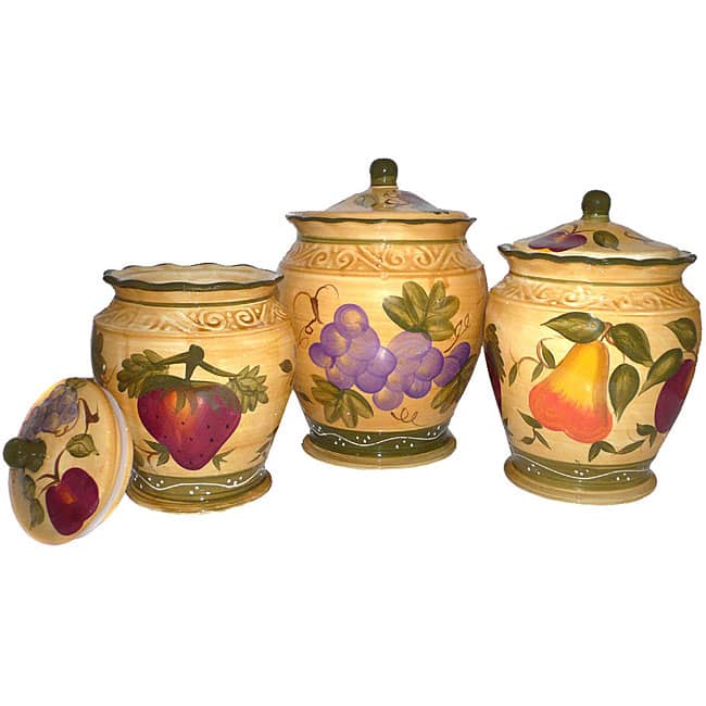 Tuscan Hand-painted Canister Set