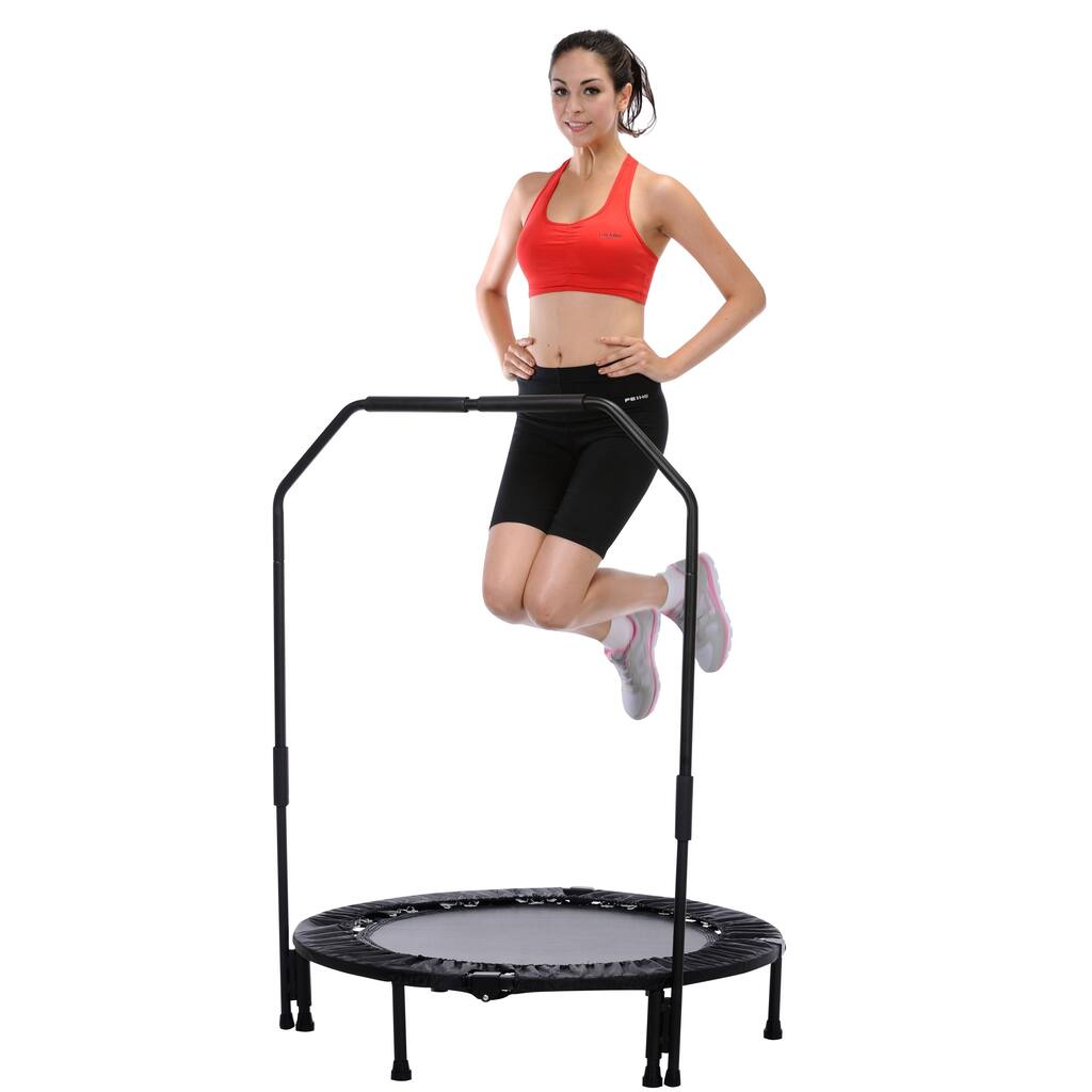 Sunny Health & Fitness No. 023B 40-inch Foldable Trampoline With Bar