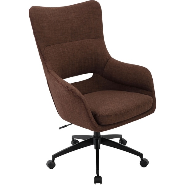 Wingback desk deals chair no wheels