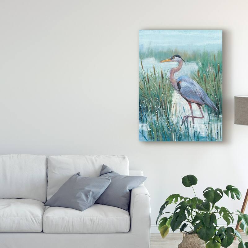 Tim Otoole 'Marsh Heron Ii' Canvas Art