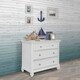 preview thumbnail 1 of 1, Evolur Signature Cape May Three Drawer Chest, Weathered White