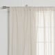 Aurora Home French Linen Voile Colorblock Single Curtain Panel ...