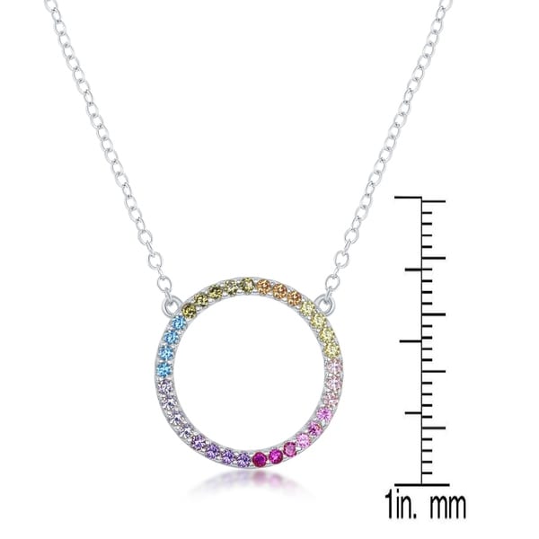 Choose from Rhodium Plate Gold plate or Rose Gold Plate 10mm White CZ Crown Gallery Pendant-18