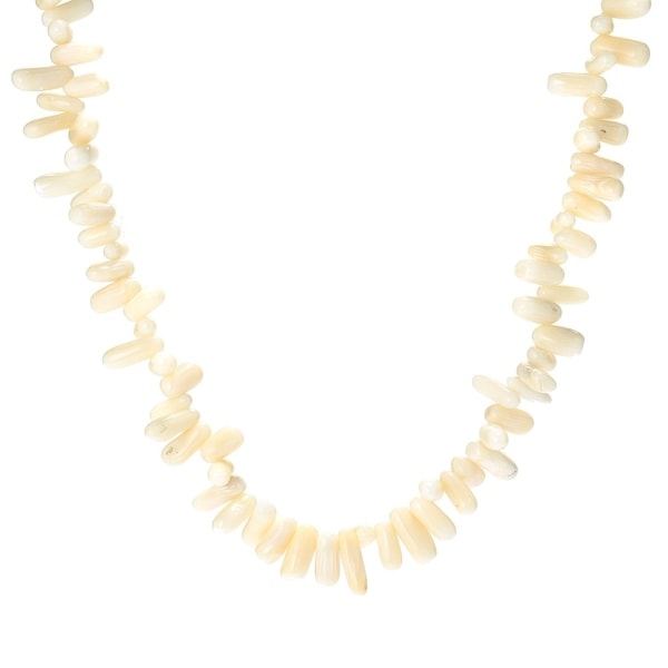 coral necklace white