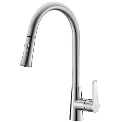 Danube Single Handle Pull Out Kitchen Faucet - 16.1x11