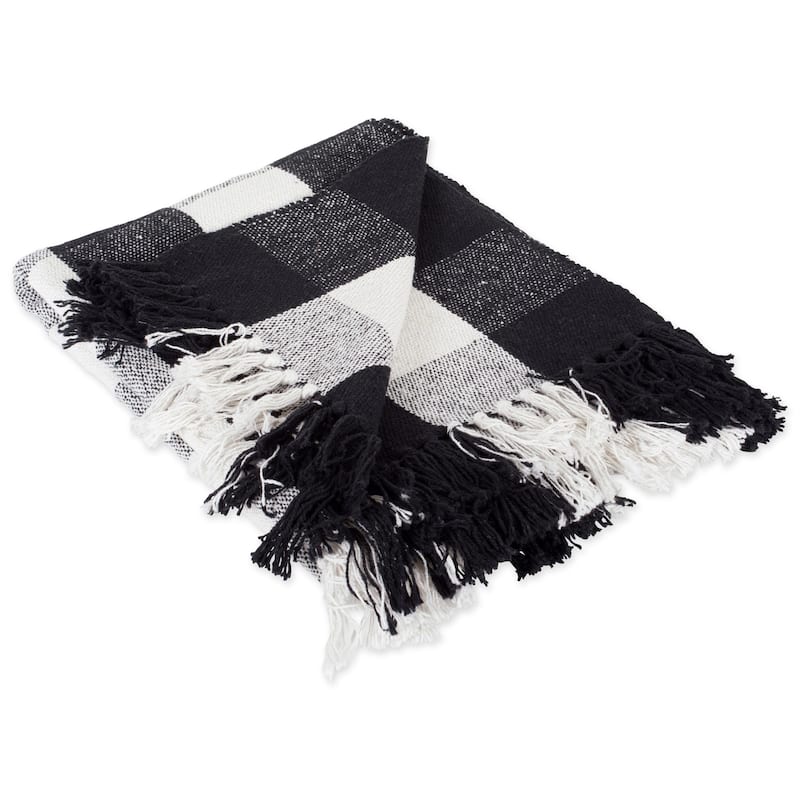 DII Buffalo Check Decorative Throw - Black/White