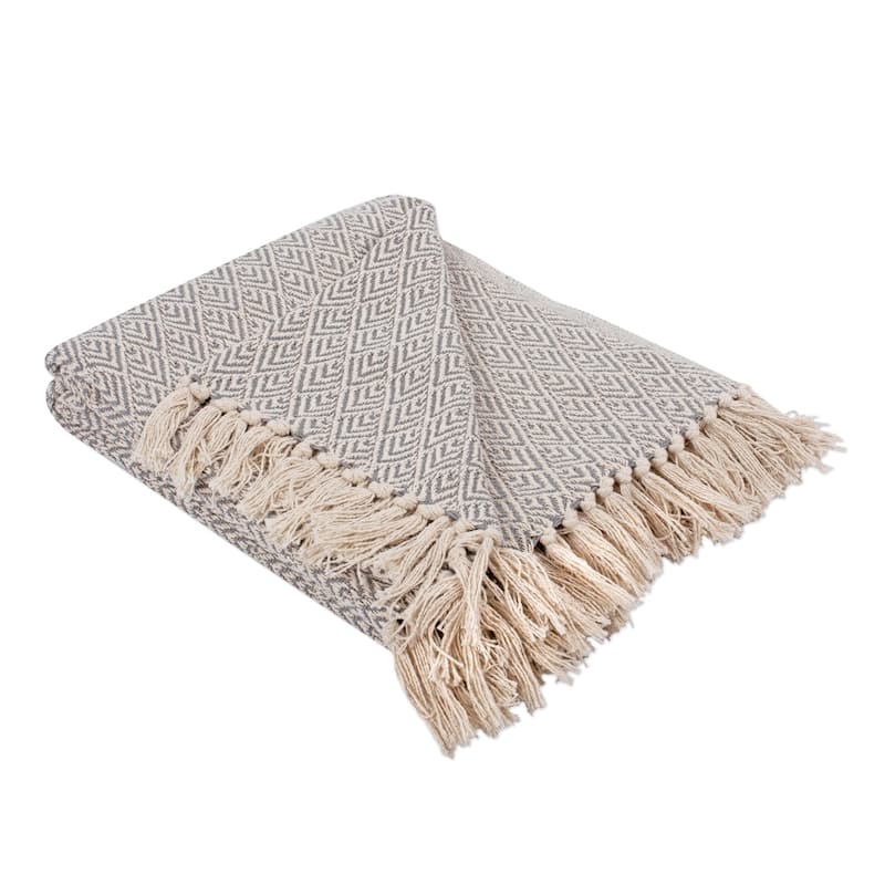 DII Diamond Decorative Throw - gray