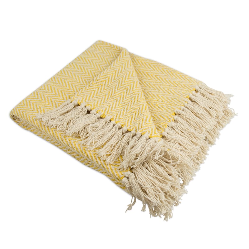 DII Handloom Chevron Decorative Throw - Gold