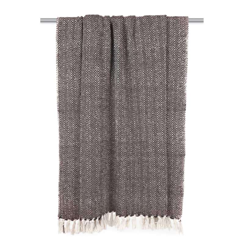 DII Handloom Chevron Decorative Throw