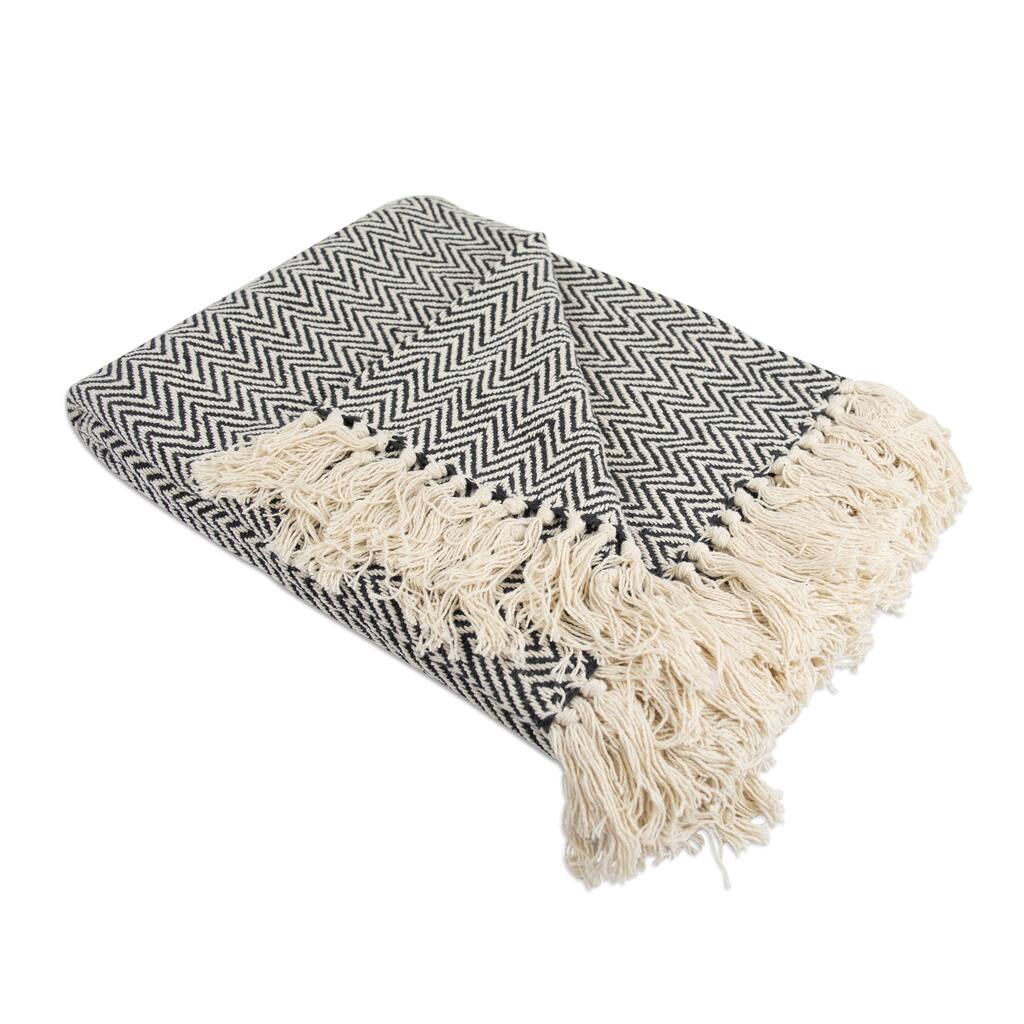 DII Handloom Chevron Decorative Throw