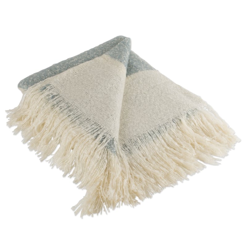 DII X-Diamond Geometric Decorative Throw - Blue - Color Block