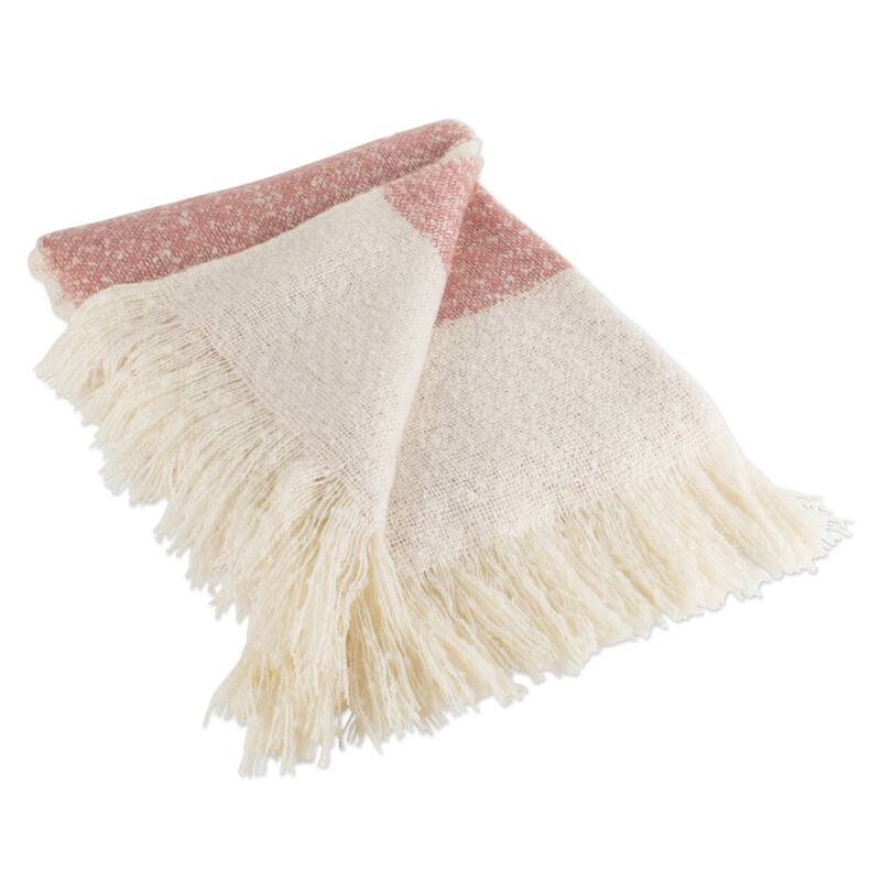 DII X-Diamond Geometric Decorative Throw - Red - Color Block