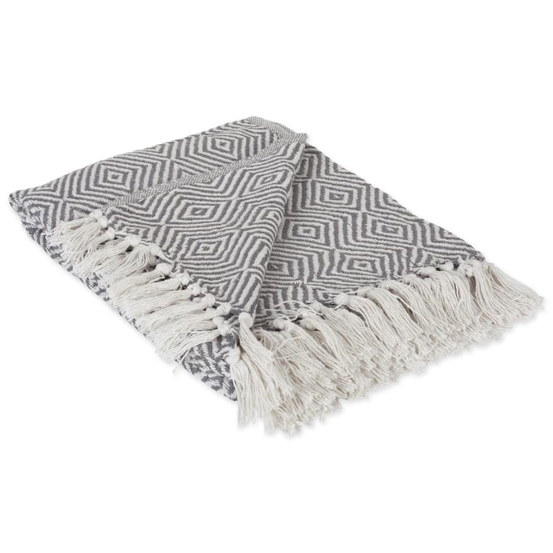 DII X-Diamond Geometric Decorative Throw - Mineral X-Diamond - Geometric