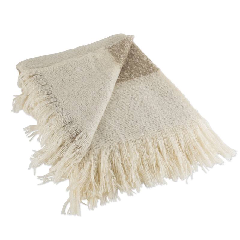 DII X-Diamond Geometric Decorative Throw - Brown - Color Block
