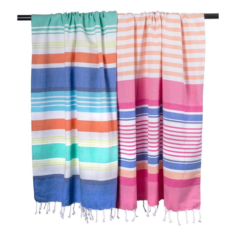 DII Variated Stripe Decorative Fouta Towel