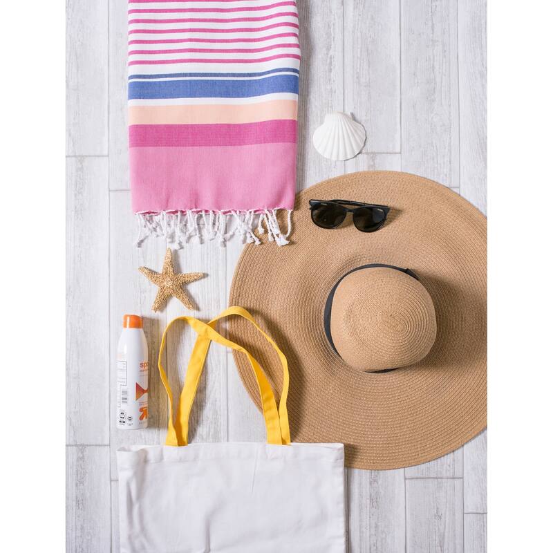 DII Variated Stripe Decorative Fouta Towel