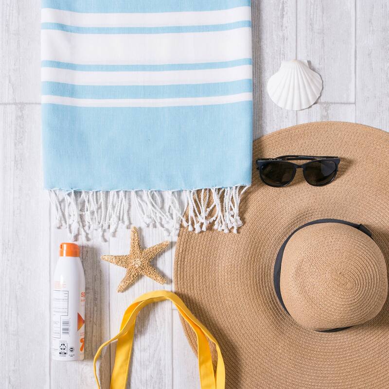 DII Variated Stripe Decorative Fouta Towel