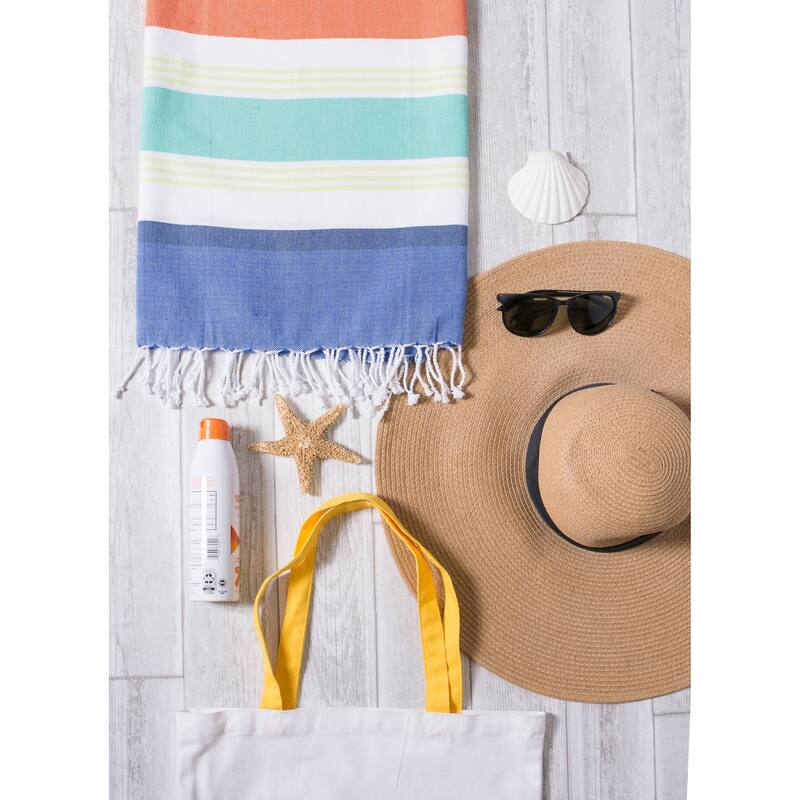 DII Variated Stripe Decorative Fouta Towel