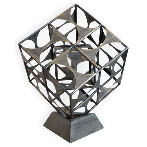 Gian, Metal Table Top Sculpture - 12 x 12 x 20