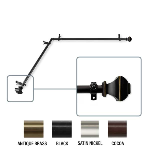 Shop Instyledesign Eugene Corner Window Curtain Rod 13 16 Inch Dia