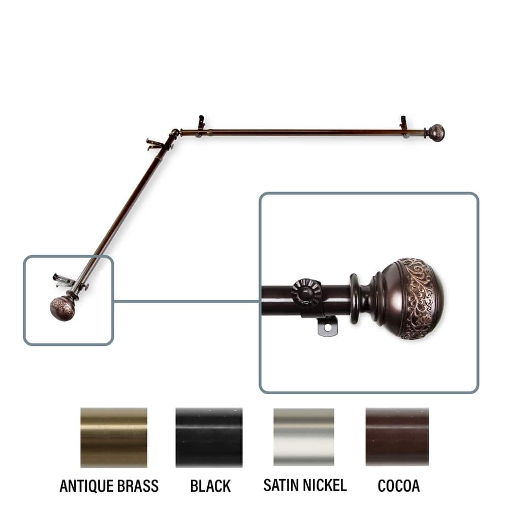 InStyleDesign Nadine Corner Window Curtain Rod 13/16 inch dia.