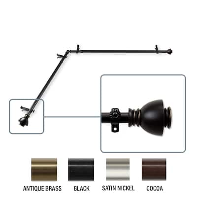 InStyleDesign Tristan Corner Window Curtain Rod 13/16 inch dia.