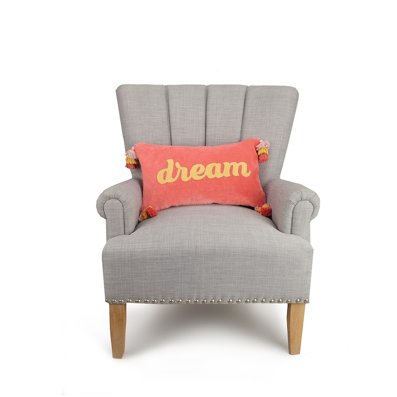 Dream Tassels Embroidered Pillow By Peking Handicraft