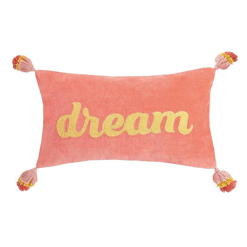 Dream Tassels Embroidered Pillow By Peking Handicraft