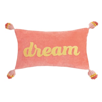 Dream Tassels Embroidered Pillow By Peking Handicraft