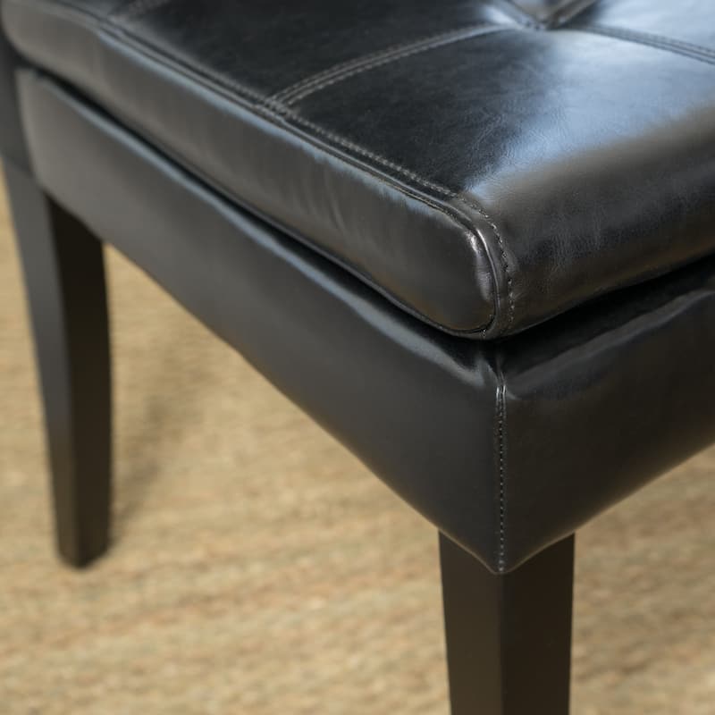 Crayton Leather Dining Chair (Set of 2) by Christopher Knight Home
