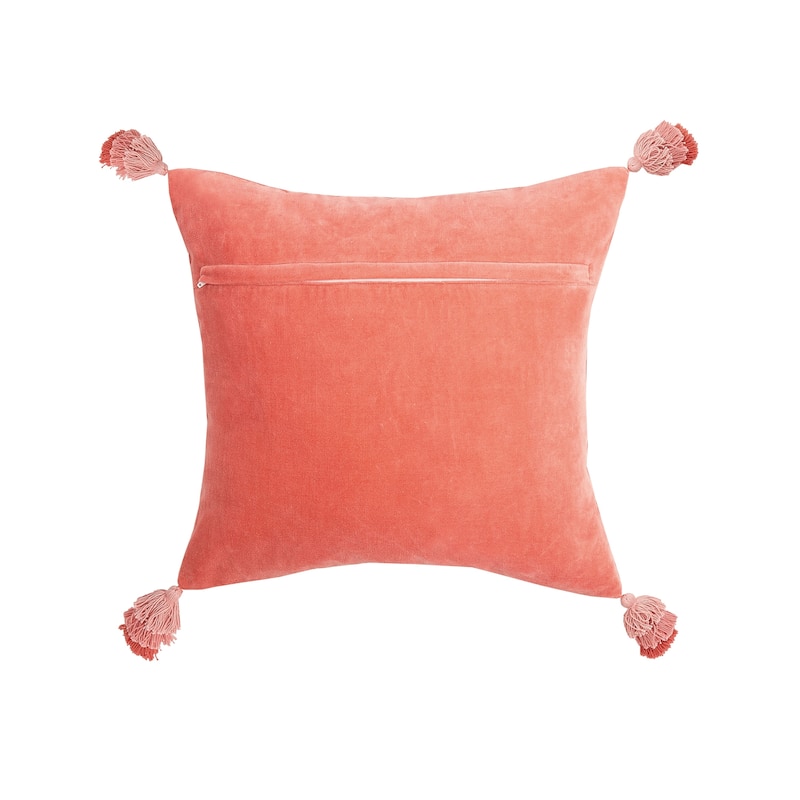 Live The Life You Love Tassels Embroidered Pillow By Peking Handicraft