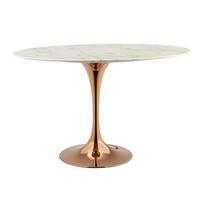Lippa 48" Oval Dining Table - Rose White