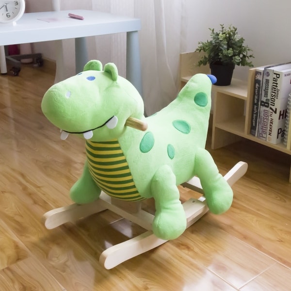 green dinosaur rocker