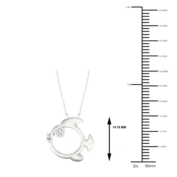 PENDANT ONE STERLING SILVER FISH CHARM 18 X 11 MM