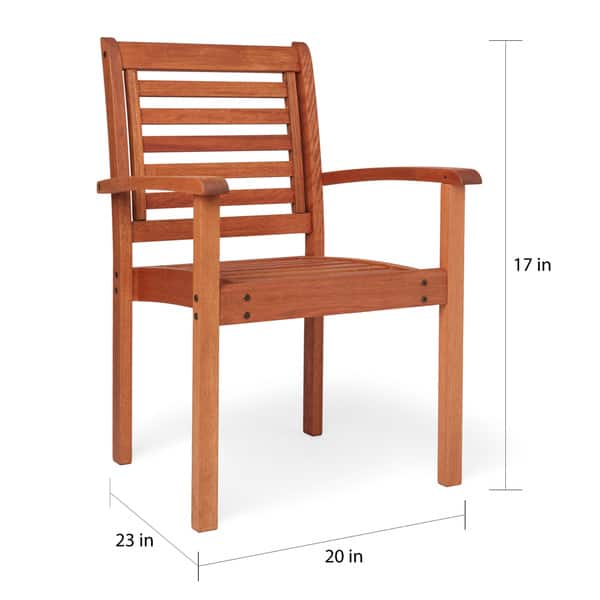 Tottenville Eucalyptus Wood Stackable Chair by Havenside Home Bed