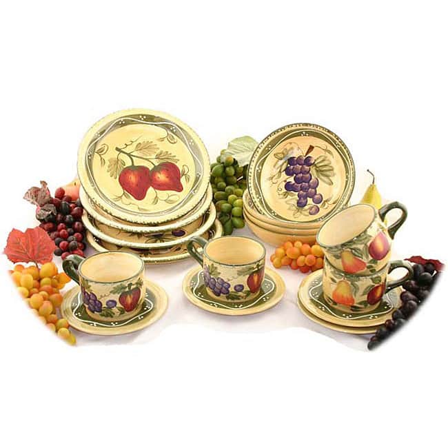 Tuscan Collection Hand-painted 16-piece Dinnerware Set