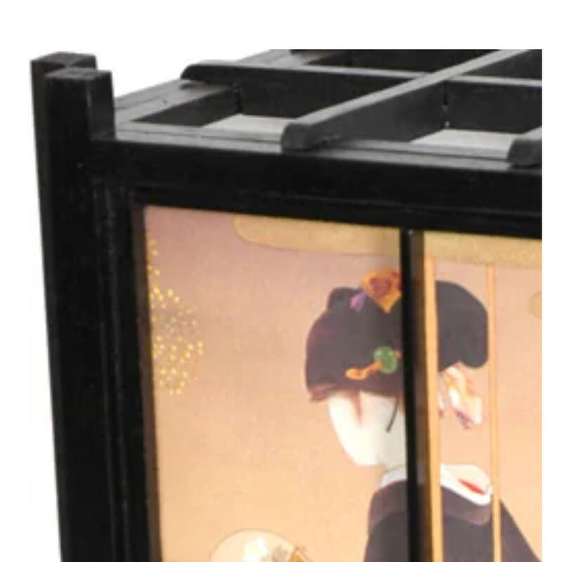 Handmade Geisha Design Shoji Accent Lantern Lamp (China)