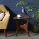 preview thumbnail 1 of 11, Carson Carrington Vintrosa Brown Triangle Wood Side Table