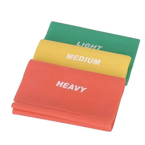 Sunny Health & Fitness No. 042 Portable Pilates Latex Resistance Bands for Any Level (Set of 3)